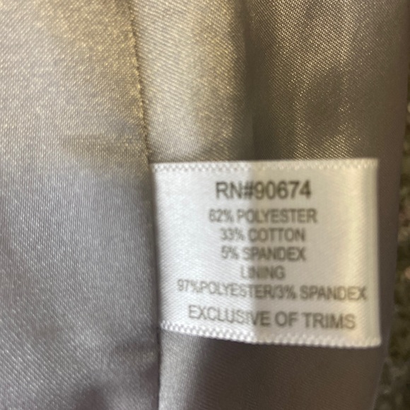 Boston Proper grey silver sequin jacket with ribbon belt - Picture 12 of 14